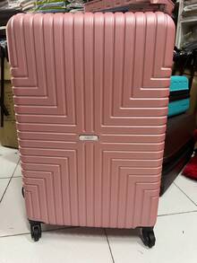 LARGE 40kg Carry-On Suitcase On  Happy Travel Suitcase POLYPROPYLENE - Rose Gold - View 1