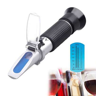 Brix Refractometer With ATC - Tiaoyeer Digital Handheld Refractometer For Beer Wine Brewing, Dual Scale-Specific Gravity 1.000-1.130 And Brix 0-32%, Halloween And Christmas Party Supplies