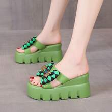 Women Home Slippers - 綠色 - 查看 6