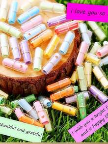 10/50/100pcs Transparent Mini Wish Capsules, Love Letter Capsules (Gift For Lover) - Multicolor - View 1