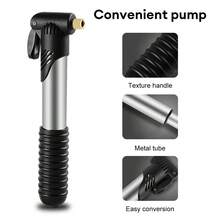 1pc Portable Bike Air Pump, Silver Color, Road/Mountain Bicycle Tire Inflator, Universal Presta And Schrader Valve