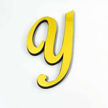 OUTANA 20厘米3D亚克力镜面墙贴，金/银/黑书法字母墙贴。自粘可移除设计，轻松在装饰墙上拼出“生日快乐”。适用于装饰客厅、卧室、厨房、办公室、健身房等场所。 - 金色 - 查看 21