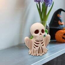 Halloween Skeleton Crafts Decor, Decorative Sculpture For Desk, Shelves, Windowsill, Indoor & Outdoor Decor, Home Office Design, Suitable For Creative Scenes, Rooms And Holiday Decorations, Theme Party Decor Home Decor Halloween Decor Fall Decor Room Decor - Color - View 3