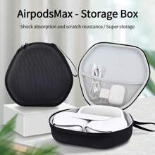For Airpods Max Bluetooth-Compatible Earphones Storage Bag EVA Hard Portable Wireless Headphone Shockproof Protective Cover Case