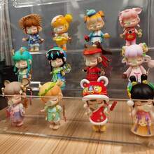 盲盒娃娃 Nanci 十二生肖系列家居装饰用品神秘盒子玩偶收藏品适合汽车装饰、卧室必备、绝佳礼物选择摆件挂饰、吊坠、饰品 - 彩色 - 查看 1