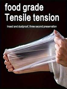 100 pièces de couvercles de conservation des aliments réutilisables et élastiques - membranes de scellement en plastique transparent et extensible pour bols et assiettes, excellent substitut pour le papier d'aluminium et l'emballage - Blanc - Voir 5