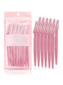 Stainless Steel Eyebrow Grooming Kit – Includes Razors, Covers, Long-Handled Scissors & Beauty Tools For Eyebrow Shaping, Exfoliating & Bikini Trimming