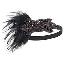 1 pezzo Fascia per capelli vintage da donna stile anni '20 Charleston Flapper, accessorio per mascherata/festa serale - Multicolore - Visualizzare 17