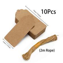 10-300pcs Blank Kraft Paper Tags, DIY Handmade Heart Hollow Gift Tags With Jute Twine, Suitable For Wedding Party Decoration, Candy Box Packaging, Gift Tags, Message Cards - Multicolor - View 18