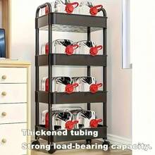 TAIMASI 3-Tier/4-Tier Adjustable Storage Rack - Heavy Duty Space-Saving Shelf For Bedroom/Kitchen/Camping | Multi-Functional & Easy Assembly | Seasonal Uses: • Back-To-School Dorm Organizer • Thanksgiving Pantry Helper • Christmas Home Gift • New Year Storage Solution - trắng - Xem 2