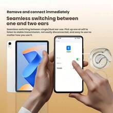 Lenovo Bluetooth Headset TA300 Bone Conduction Open Ear Hook Type Intelligent Call Noise Reduction Long-Lasting Battery Life Comfortable Wireless Headset Universal For Music And Games Black - Black - View 3