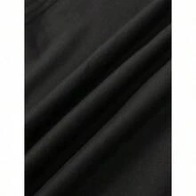 Cartoon Image Short Sleeve Round Neck T-Shirt, Casual And Fashionable Short Sleeve T-Shirt, Micro Elastic, Opaque, Easy Care Material, Perfect For Everyday Wear, Ladies T-Shirt - 黑色 - 查看 5