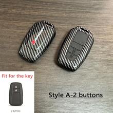 1pc ABS Carbon Fiber Style Car Key Case Cover For CHR Altis For Corolla For Camry For Avalon - Carbon Fiber Color - View 12