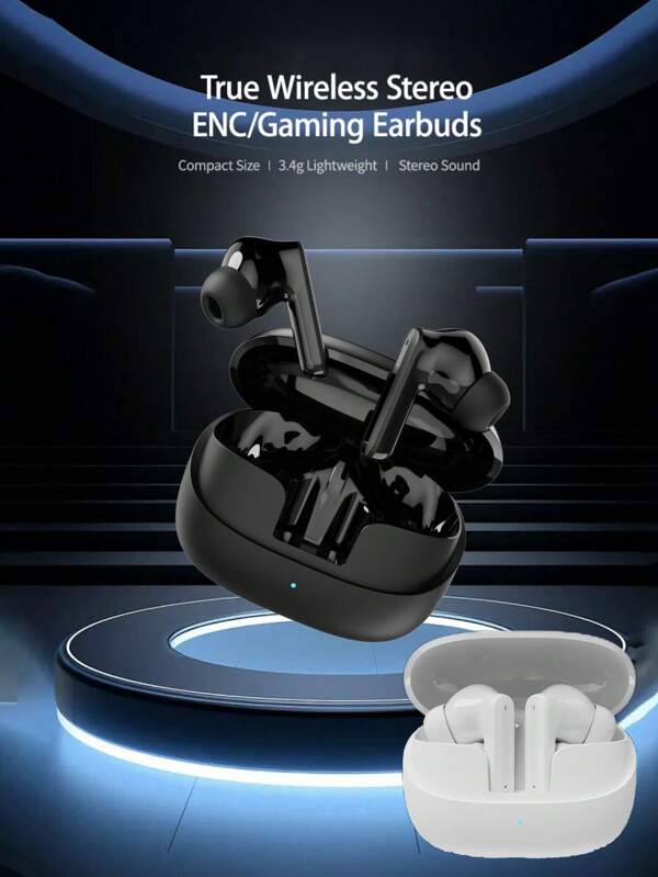 Auriculares inalámbricos TWS X23 Touch de baja latencia para deportes, oficina y juegos con puerto de carga USB tipo C, auriculares inalámbricos deportivos 5.3 In-Ear con batería de larga duración para regalos de vacaciones
