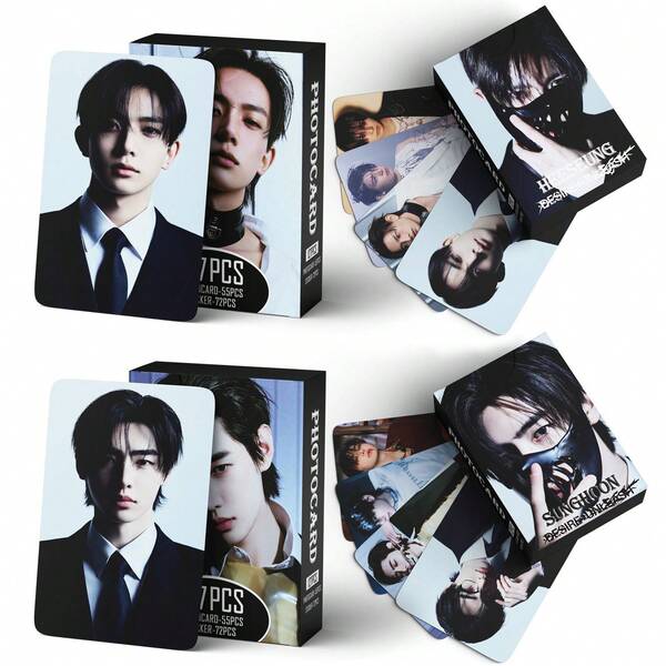 127PCS E/N/H/Y/P/E/N Kpop Photo Card Set & Support Stickers, Featuring Jungwon, Heeseung, Jay, Jake, Sunghoon, Sunoo, Ni-Ki, Limited Edition From 'FATE: UNLEASH' & 'DIMENSION: DILEMMA' Albums, Collectible Fan Support Cards, Album Extras, Pop Music Merchandise, Exclusive Gift Box For Global Fans