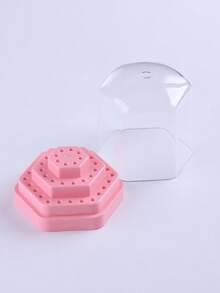 Caja de almacenamiento de herramientas para uñas con 48 agujeros, organizador hexagonal a prueba de polvo para exhibir y clasificar brocas de pulidora para máquina de uñas y suministros de salón en el hogar - Multicolor - Ver 18