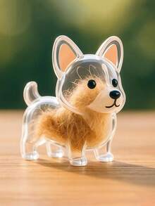 可爱透明狗狗毛发收纳盒，宠物毛发纪念吊坠，萌萌小狗吊坠，精美吊坠装饰纪念品，透明塑料宠物毛发收集容器，带可爱动物吊坠，便携式家用车载旅行毛发收纳袋，宠物主人配件，宠物纪念礼物 - 彩色 - 查看 7