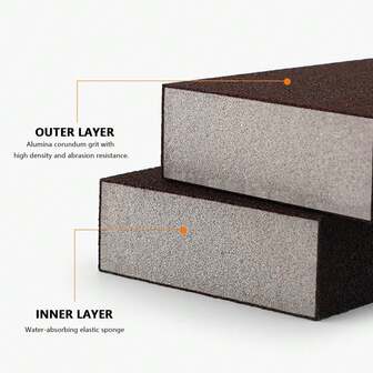 Emery Sponge Sheet Assortment 10 Pack/5 Pack 60/80/120/150/180 Grits,Reusable Sandpaper Sponge For Drywall Wood Plastic Metal Furniture Reusable Pot Rub