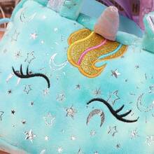 1 件混色随机手提包，可爱独角兽斜挎包，简易拉链开合，轻巧紧凑，方便携带，配有可调节肩带，适合外出、日常大学生活、聚会、购物，也是理想的礼物选择 - 彩色 - 查看 10