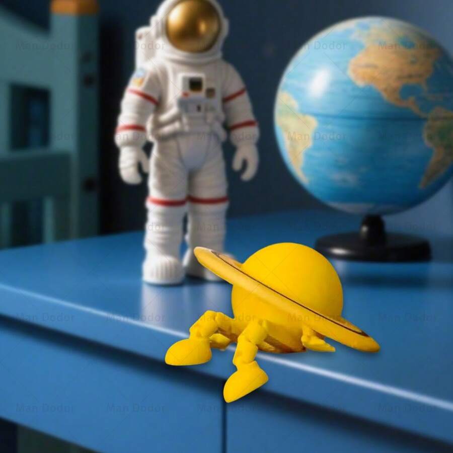 1pc Movable Joint 3D Saturn Decor Desktop Ornament, A Delicate