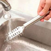 1件装，不锈钢去鱼鳞器，简易去鱼鳞器，去鱼鳞器，鱼皮刷，家用鱼鳞清洁刷，厨房去鱼鳞器，鱼皮擦丝器，厨房小工具