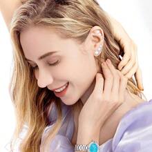 Silver Gold Black Stud Earrings Set 7Pairs Hypoallergenic Cubic Zirconia Titanium Stainless Steel Silver Rose Gold Black CZ Cartilage Stud Earrings Jewelry Sets For Women Men 28mm CZ Studs Earrings - 升級7對閃亮方形耳環套裝 - 查看 5