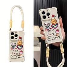 Funda para teléfono móvil 1PC Kitten16promax, nueva, con protección en las cuatro esquinas, compatible con 15, 2025, 14plus, silicona suave, serie 12/13pm, modelo femenino, alta gama - Blanco - Ver 3