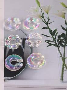 Earclip Earrings With Exaggerated Design For Non-Pierced Ears, Fashionable Ear Cuff Hoop Earrings Set, Suitable For Spring, Summer, Autumn And Winter - Multicolor - View 2