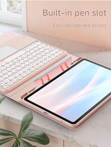 Estuche protector personalizado con teclado táctil compatible con iPad (A16) de 11 pulgadas de 11.ª generación 2025, iPad Air de 11 pulgadas (M2)-2024/iPad de 10.2 pulgadas, estuche con teclado compatible con Samsung Galaxy Tab A7 de 10.4 pulgadas, teclado desmontable con panel táctil, equipado con soporte de visualización múltiple, ranura para lápiz incorporada en el estuche protector, el teclado admite uso dividido - Multicolor - Ver 7