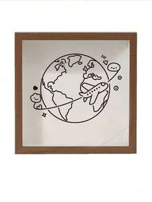 1pc Train Ticket Collection/Savings Frame, Concert Ticket Storage Photo Frame, Movie Ticket Collection Display Stand - Airplane Earth - View 4