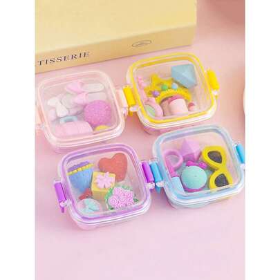 4/5件套随机可爱便当盒、甜点、卸妆液、文具套装组合，返校季好礼