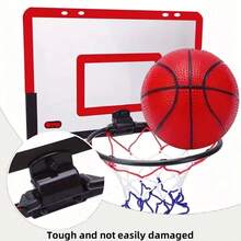 1 Set Indoor Basketball Hoop With Transparent Backboard, Suitable For Home And Outdoor Activities, Indoor Foldable Basketball Hoop Without Drilling, Basketball Hoop Set, Basketball,Basketball Hoop With A Ball And And 4 Hooks For A Gift. - Multicolor - View 3