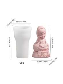 1pc Pumpkin Zombie Silicone Mold, DIY Pumpkin Zombie Halloween Decor Candle Plaster Silicone Mold