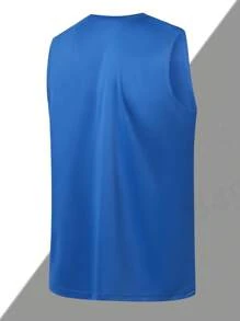 Herren Ärmelloses Basketball Trikot, schnelltrocknend, atmungsaktiv, weite Passform, geeignet für Sommersport, Training, Fitness, Laufen