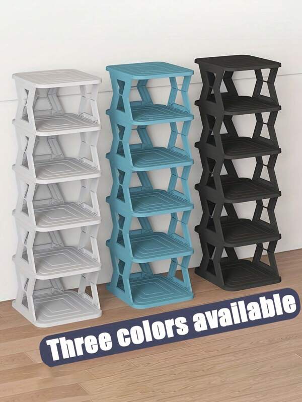 1Pc Multi-Tier Single Row Shoe Rack, Dust-Proof Simple Shoe Organizer, Space Saving, Free Assembly , Suitable For Entryway, Closet, Hallway, Living Room, Garage