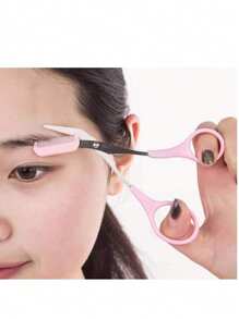 Juego de 5/4/3/2/1 pieza de tijeras y peine para cejas unisex mejorado, talla grande fuerte, talla grande afilado, nueva versión para arreglar cejas para mujeres y hombres, herramienta de recorte de cejas perfecta con mejor control de longitud, accesorio de belleza para el hogar, tijeras con mini peine