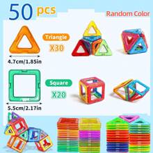 Magnetische Bauklötze Spielzeug für Kinder, großer Magnet MINT Spielzeug Lernspiel Konstruktions-Set Magnetspielzeug für Kinder im Alter von 3-6 Jahren Geburtstaggeschenke Magnetgeschenk Zufällige Farbe