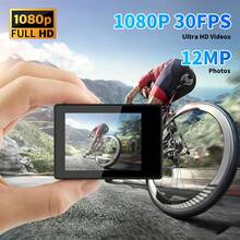 粉色运动相机,水下防水 DV 摄像机,防抖,140 度广角运动相机,自拍双屏运动相机 30fps 触摸双屏 Wifi 全高清,高清相机带配件套件 - 玫紅色 - 查看 3