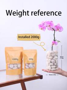 Pebles decorativos blancos adecuados para jardines y hogares - Piedra natural pulida de 2-3cm, adecuados como macetas de flores, jarrones, acuarios, peceras y decoraciones navideñas para interiores y exteriores. Muy adecuadoscomo piedra pavimentada para terrazas, balcones y jardines de patios.