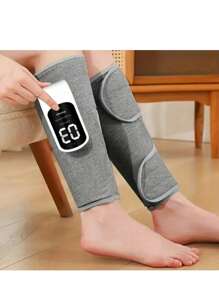 Masajeador de presión de aire para pantorrilla, dispositivo de masaje con calefacción, masajeador de rodilla con calefacción, diseñado para relajación muscular y circulación, adecuado para hombres, mujeres y personas mayores, blanco, negro