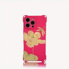 Funda para teléfono El diseño de patrón amarillo tiene cuatro esquinas que se pueden usar para colgar la funda del teléfono S. Es adecuada para 15 Plus 16 Pro 14 13 12 TPU impreso suave - Colores mixtos 1 - Ver 1