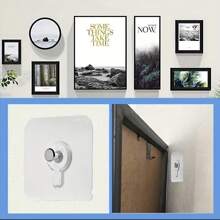 20pcs Non-Trace Hanger Hooks For Picture Frames & Paintings, Strong Adhesive Invisible Sticky Hooks For Wedding Photos, Wall Mount,Punch-Free Non-Marking Photo Frame Stickers Hanging Rack Wall Decoration Hanger Self-Adhesive Screw Patch Sticker Painting Hook