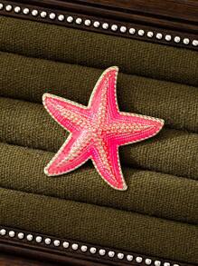 1 Peça Broche de Estrela do Mar Esmaltado Fashionável, Acessório Feminino de Estilo Tropical de Verão com Elemento Oceânico