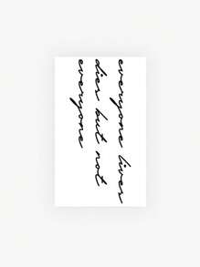 1-2 Motivational Quotes Realistic Temporary Tattoo Stickers, Suitable For Fashion Enthusiasts