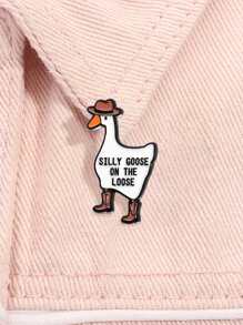 1pc Creative Cartoon Duck Decorative Brooch Pin, Suitable For Backpacks, Clothes, Hats, Accessories, Great Gift For Friends