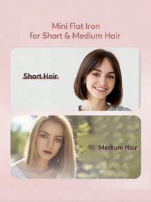 Cordless Mini Straightener And Curler, Suitable For People With Bangs And Soft Hair, USB Rechargeable Hair Tools, Can Used Continuously About 30 Minutes, Fast Heating, 3 Temperature Settings, Suitable For Home, Travel, Salon Use, Great Gift