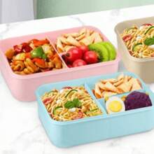 1pc Student lunch box Bento Box for Adult, 1000ml Lunch Containers for Adults, LeakProof Lunch Box with Utensils, BPA Free, 3 Compartment Bento Box Microwave Safe,back to school