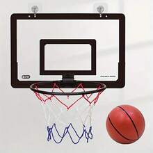 1 Set Indoor Basketball Hoop With Transparent Backboard, Suitable For Home And Outdoor Activities, Indoor Foldable Basketball Hoop Without Drilling, Basketball Hoop Set, Basketball,Basketball Hoop With A Ball And And 4 Hooks For A Gift. - Multicolor - View 6
