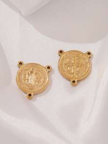 5 件不锈钢宗教吊坠圣母玛利亚饰品耶稣基督教护身符吊坠适用于 DIY 珠宝制作配件