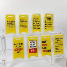 Acrylic Desk Sign "I Will Be Back In 10 Minutes, But If I Don't Come Back, Please Read This Sign Again" Humorous Office Decoration, Unisex Colleague Gifts, Multifunctional Room With Various Slogan Decorations.Desk Accessories,Desk Accessories Office,Office Decor,Office Decor And Accessories, Room Decor Home Decor Ornaments Home Miniature Things